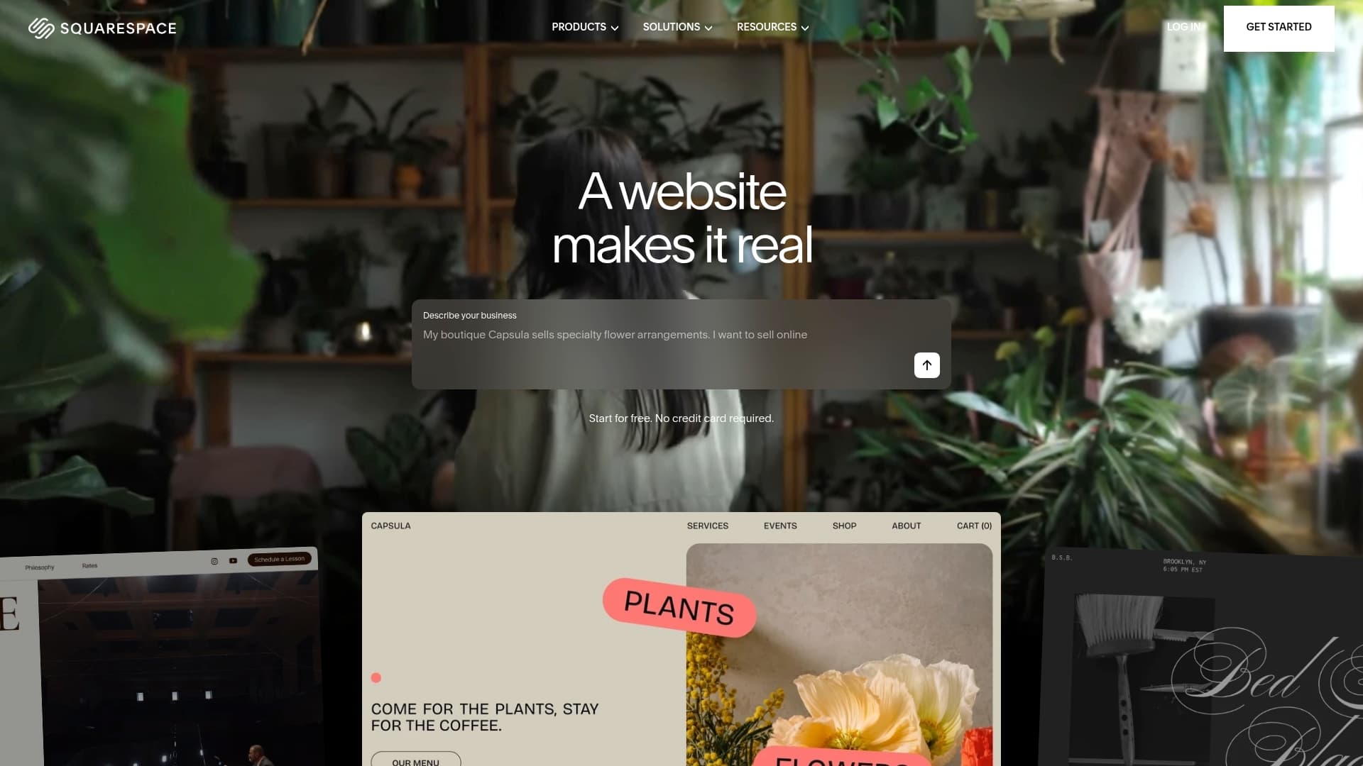 Squarespace sponsor landing page advertised on Office Ladies
