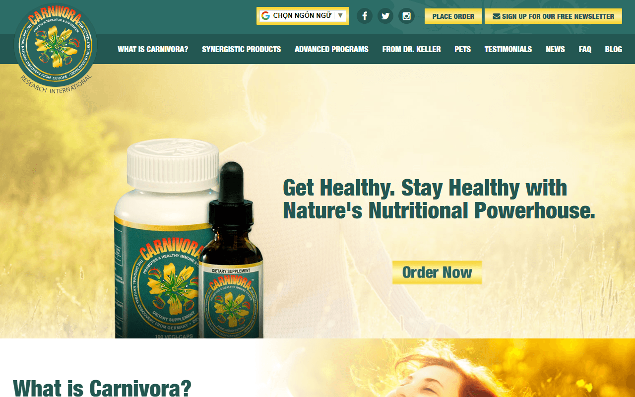 Carnivora sponsor landing page advertised on The Best of Coast to Coast AM