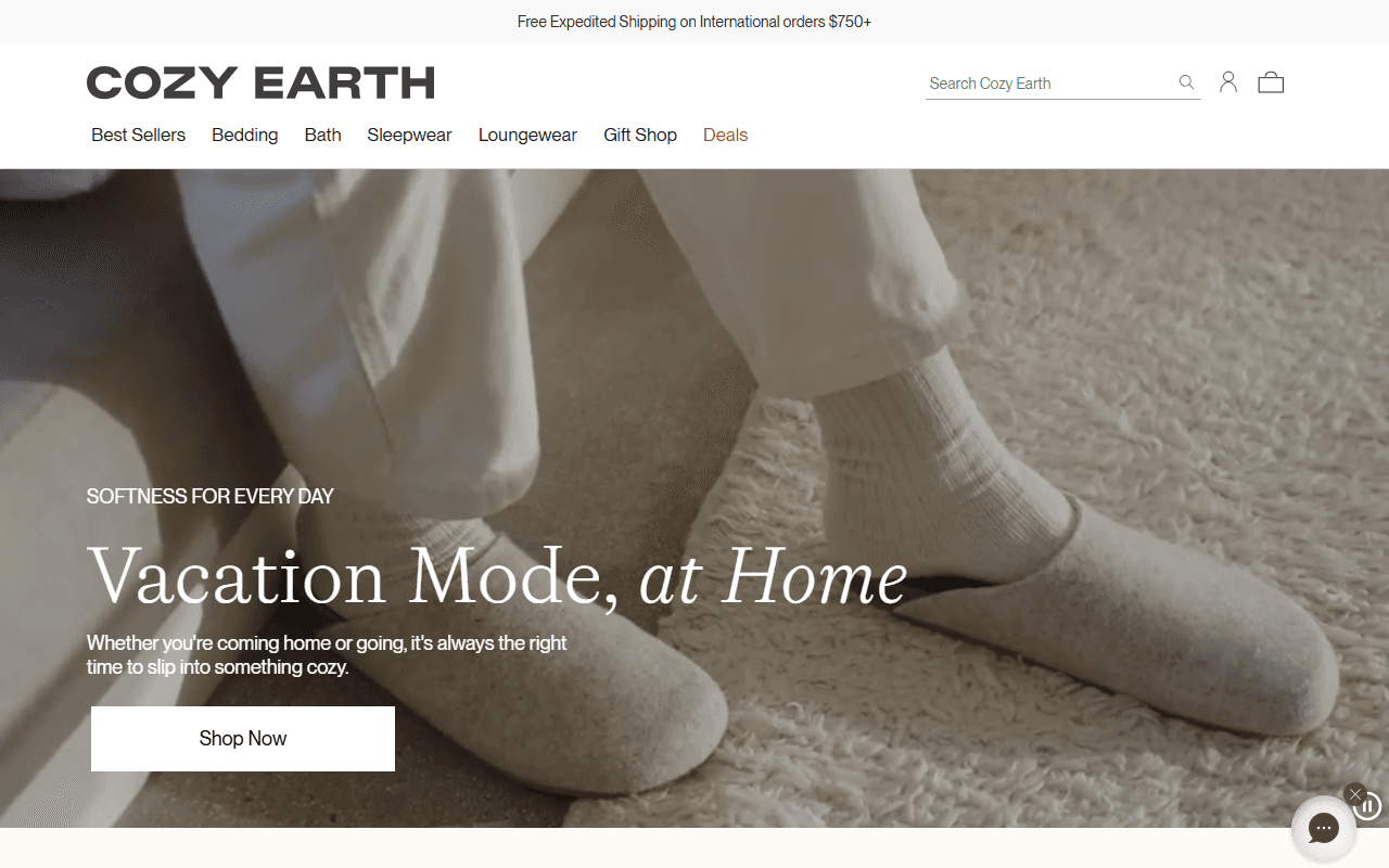 Cozy Earth sponsor landing page advertised on Calm Parenting Podcast