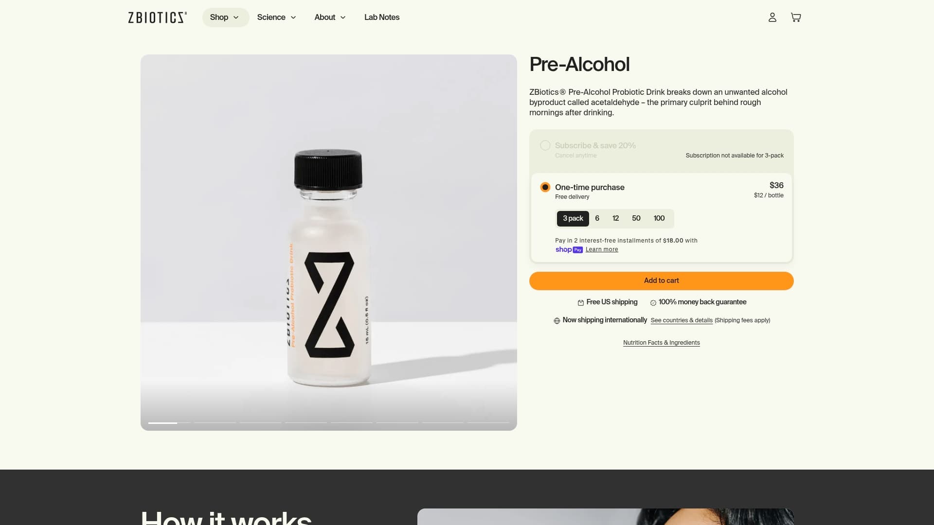 Z Biotics sponsor landing page advertised on Juicy Scoop with Heather McDonald