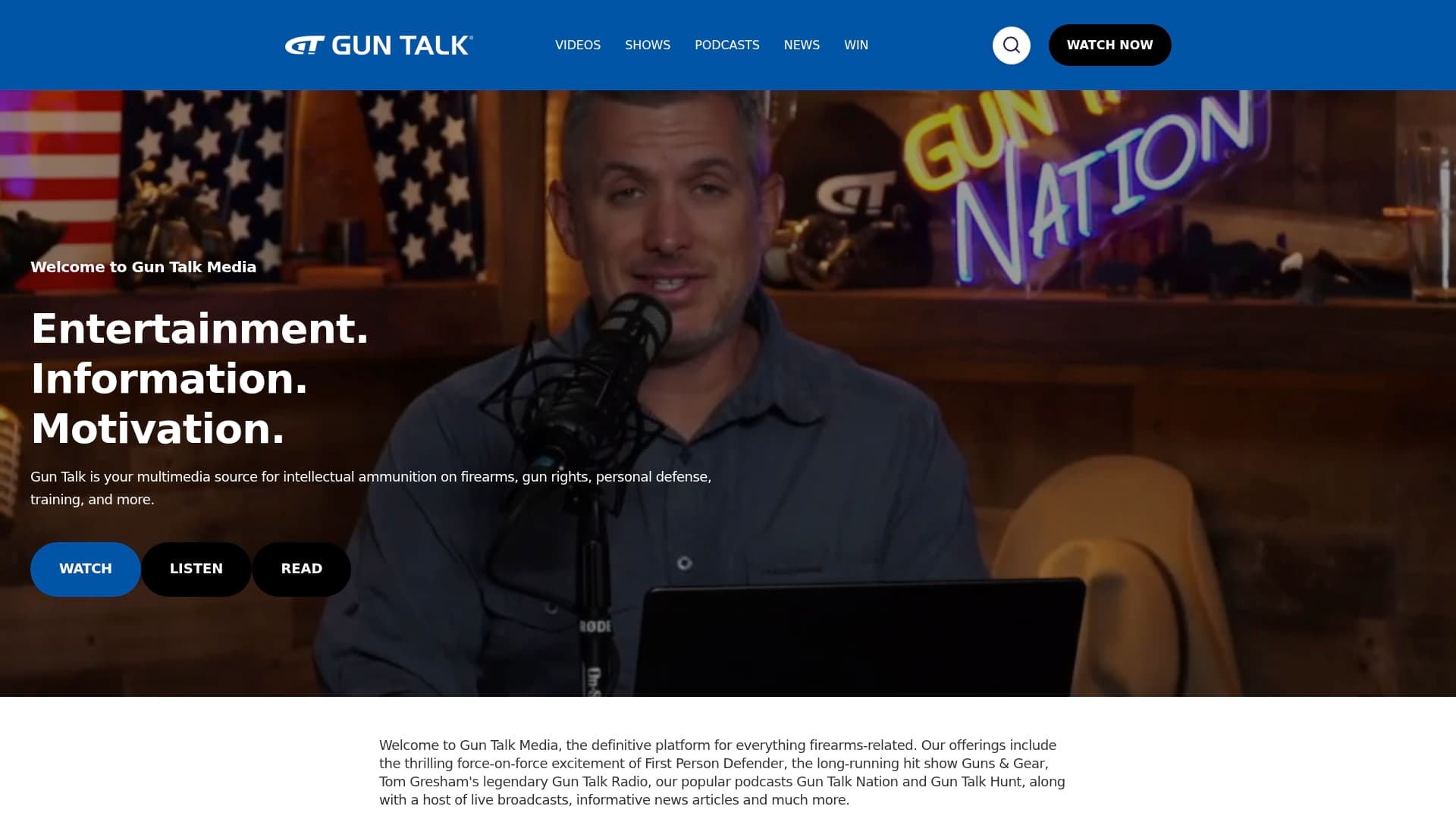 Gun Talk sponsor landing page advertised on Gun Talk