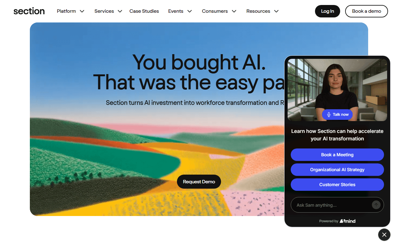 Section sponsor landing page advertised on The AI Breakdown: Daily Artificial Intelligence News and Discussions