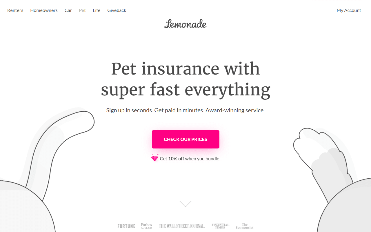 Lemonade sponsor landing page advertised on Celebrity Jobber Podcast with Jeff Zito