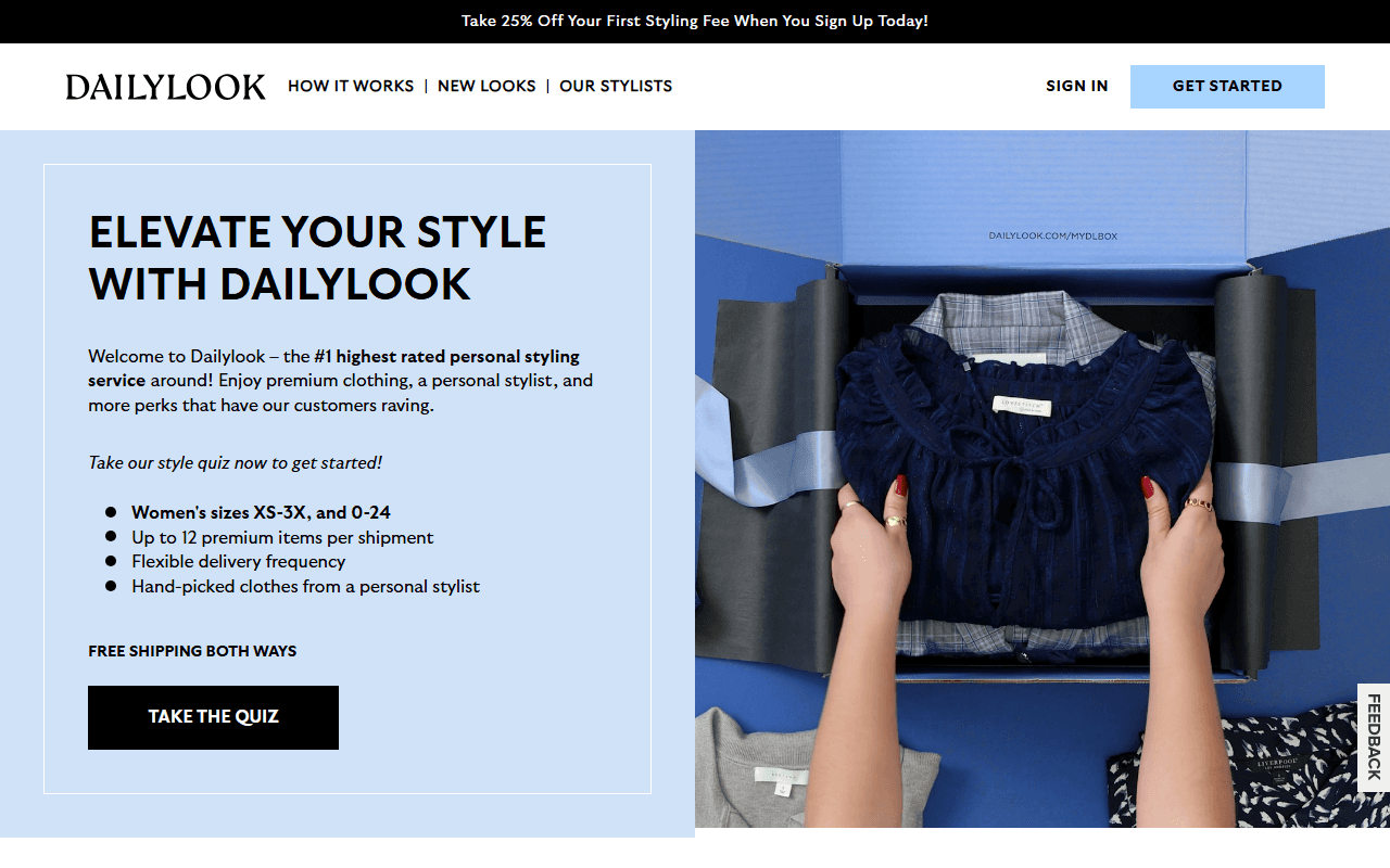 Daily Look sponsor landing page advertised on The Megyn Kelly Show