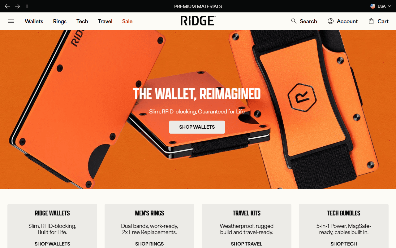 Ridge sponsor landing page advertised on The Jeff Gerstmann Show - A Podcast About Video Games