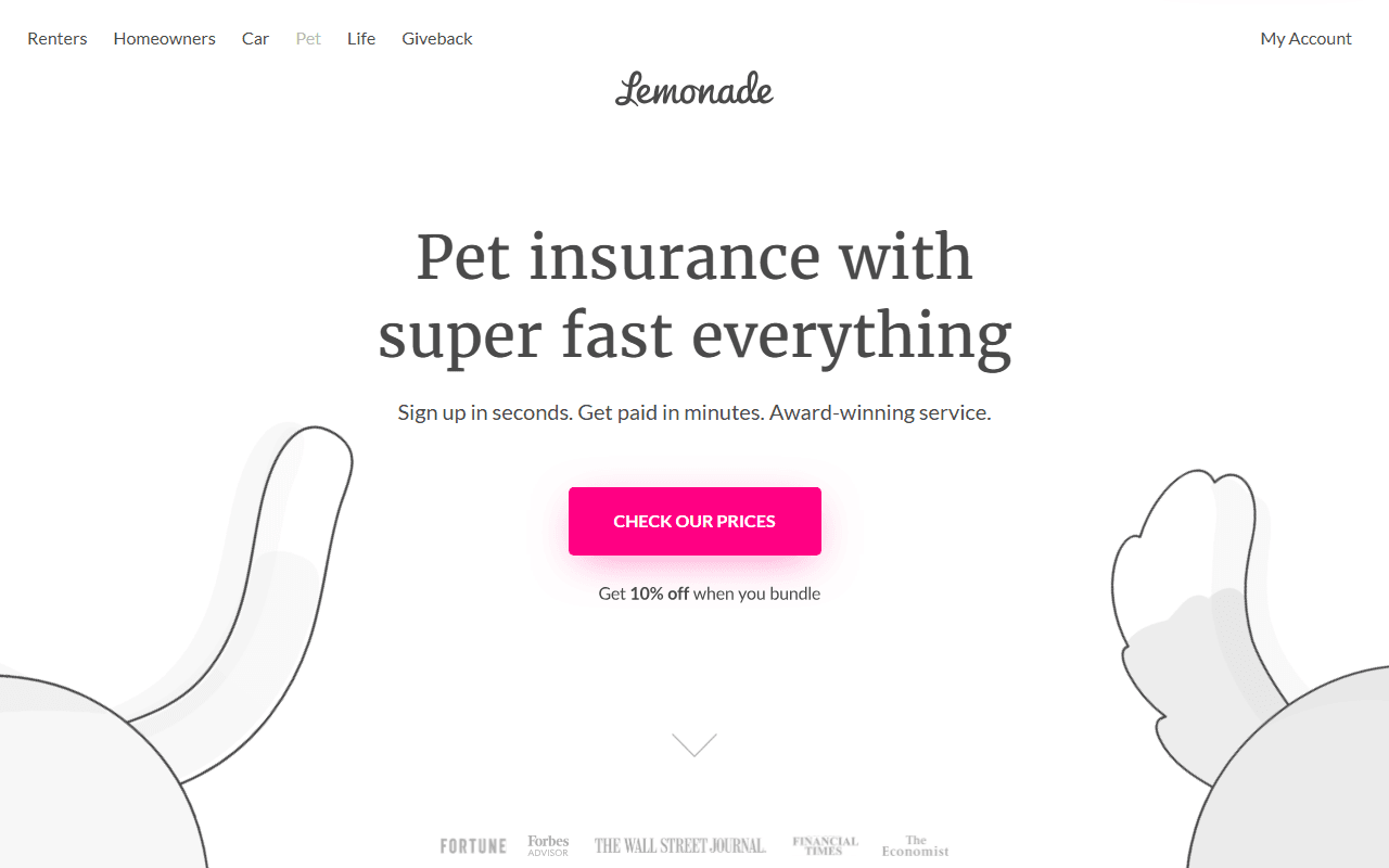 Lemonade sponsor landing page advertised on Creepy