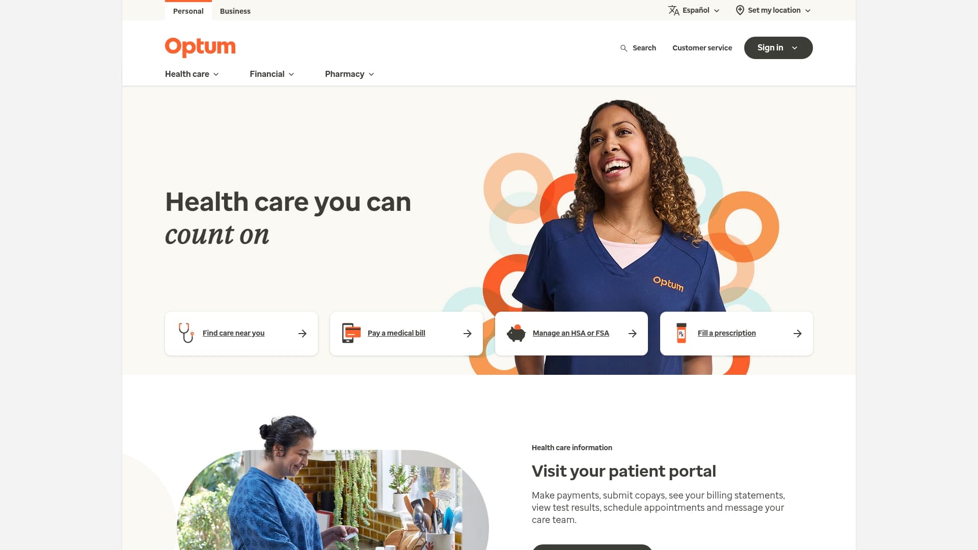 Optum sponsor landing page advertised on Revisionist History