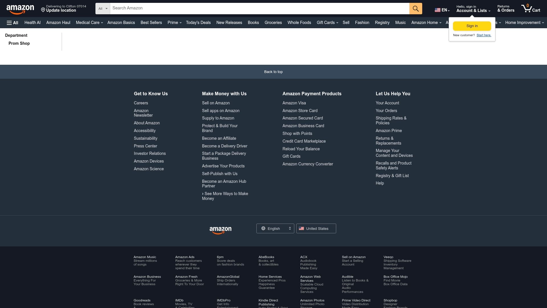 Amazon Prime sponsor landing page advertised on Club 520 Podcast