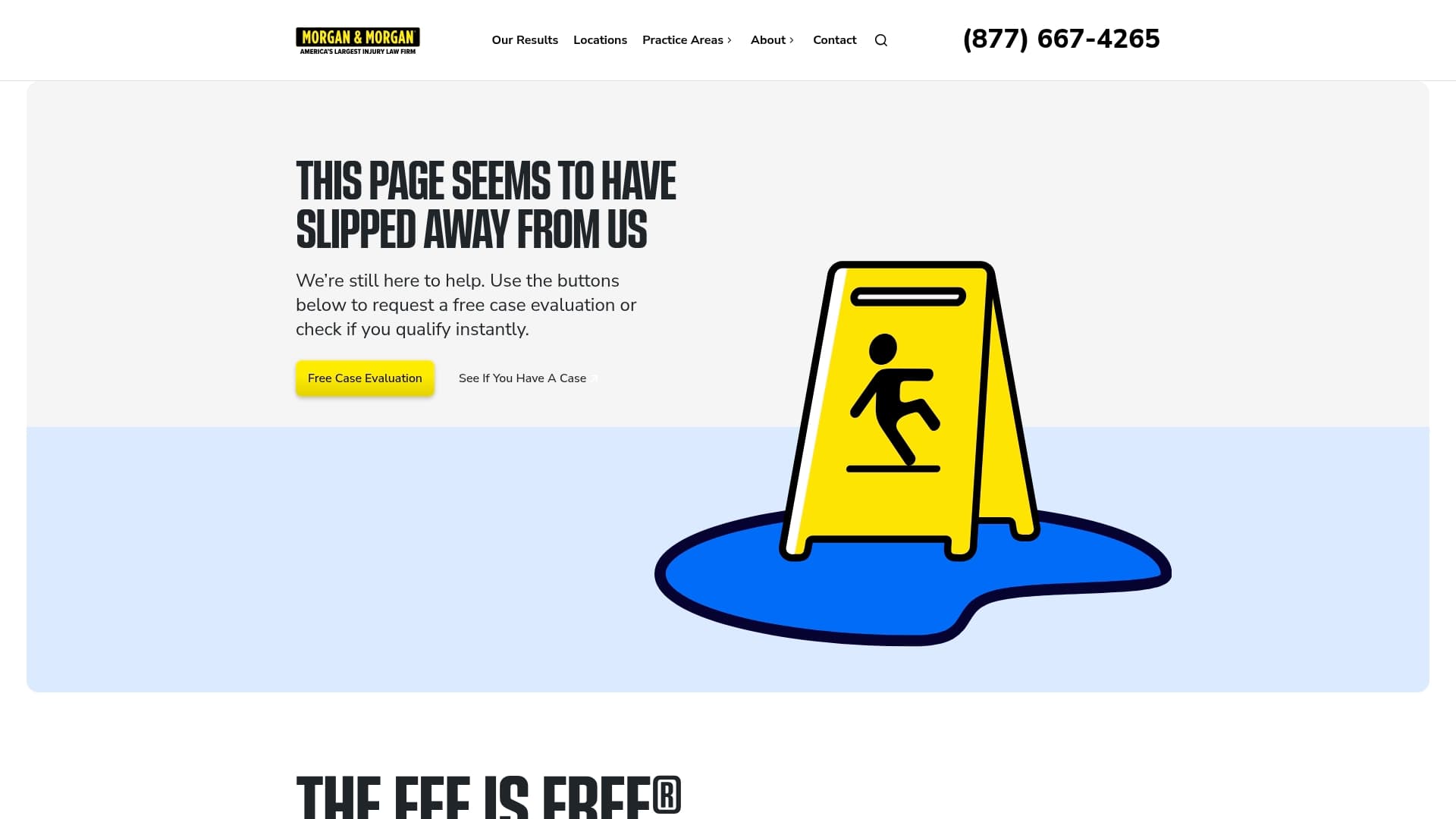 Morgan and Morgan sponsor landing page advertised on The New Abnormal