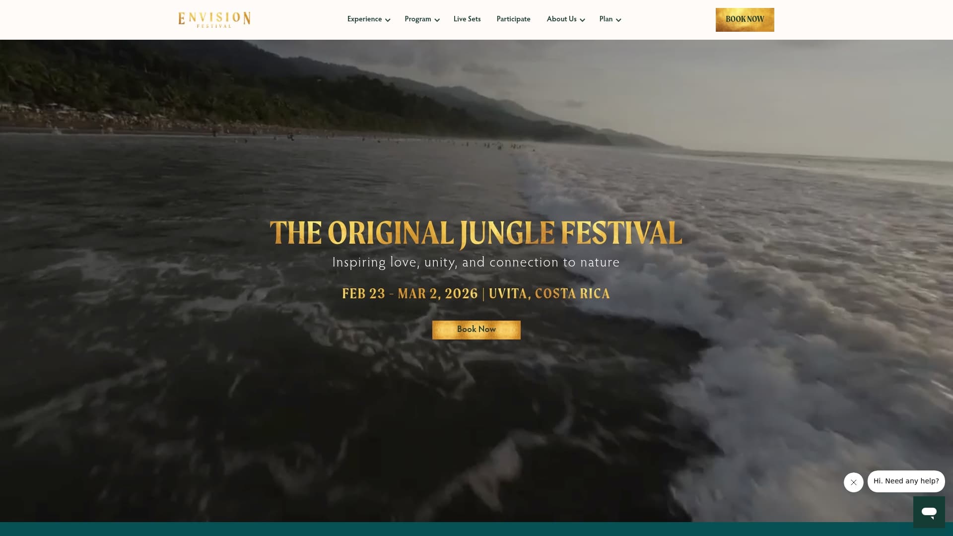 Envision Fest sponsor landing page advertised on The Ebro, Laura, Rosenberg Show