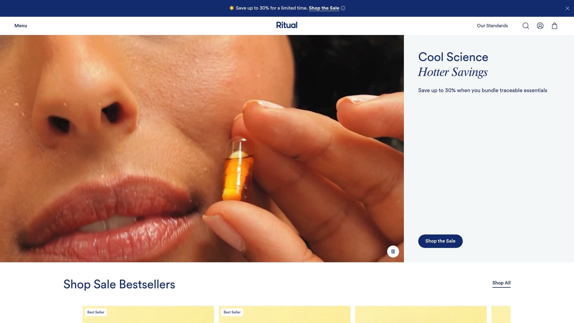 Ritual sponsor landing page advertised on True Crime Obsessed