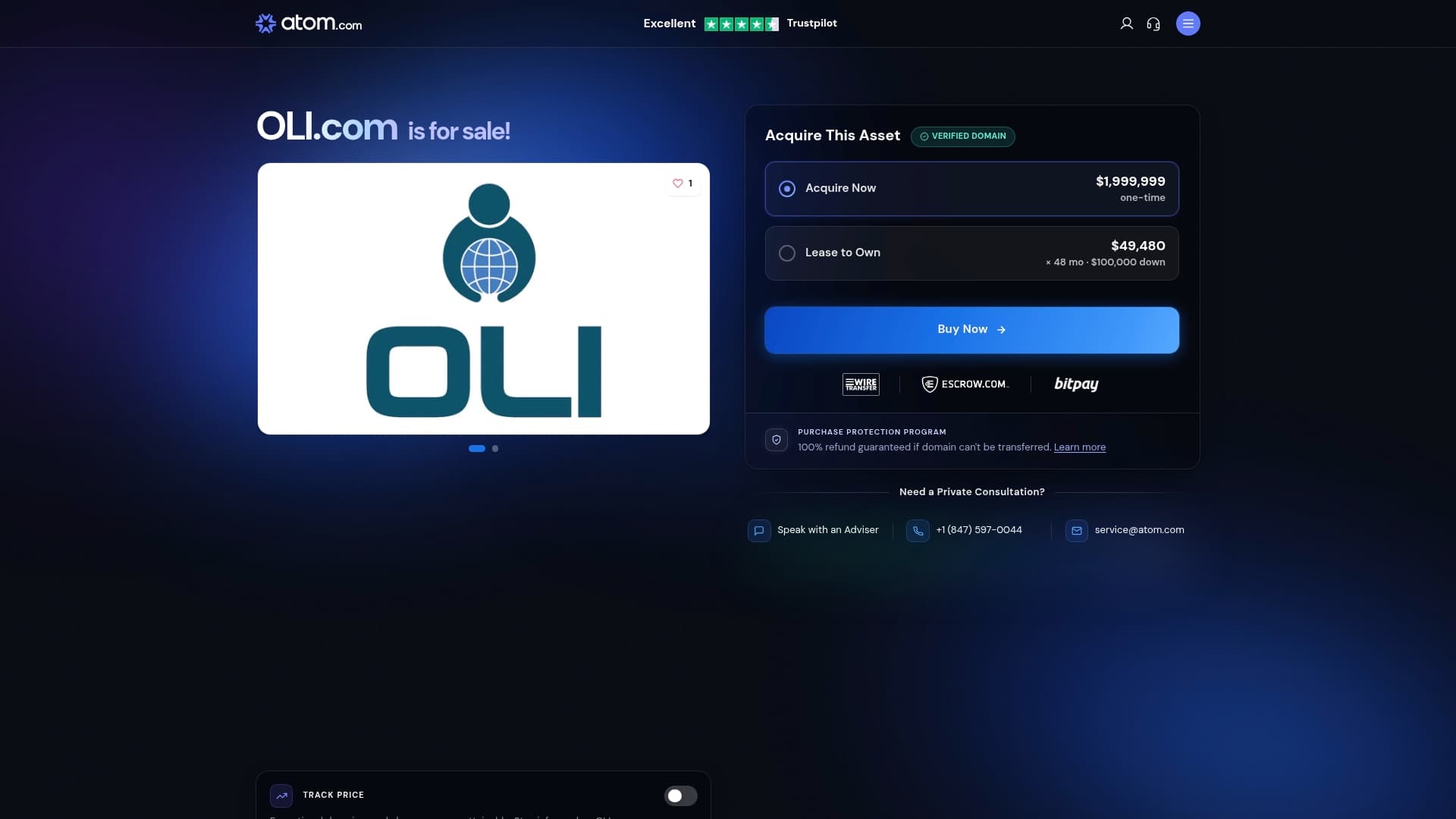 OLLI sponsor landing page advertised on Hanging Out With Ant & Dec