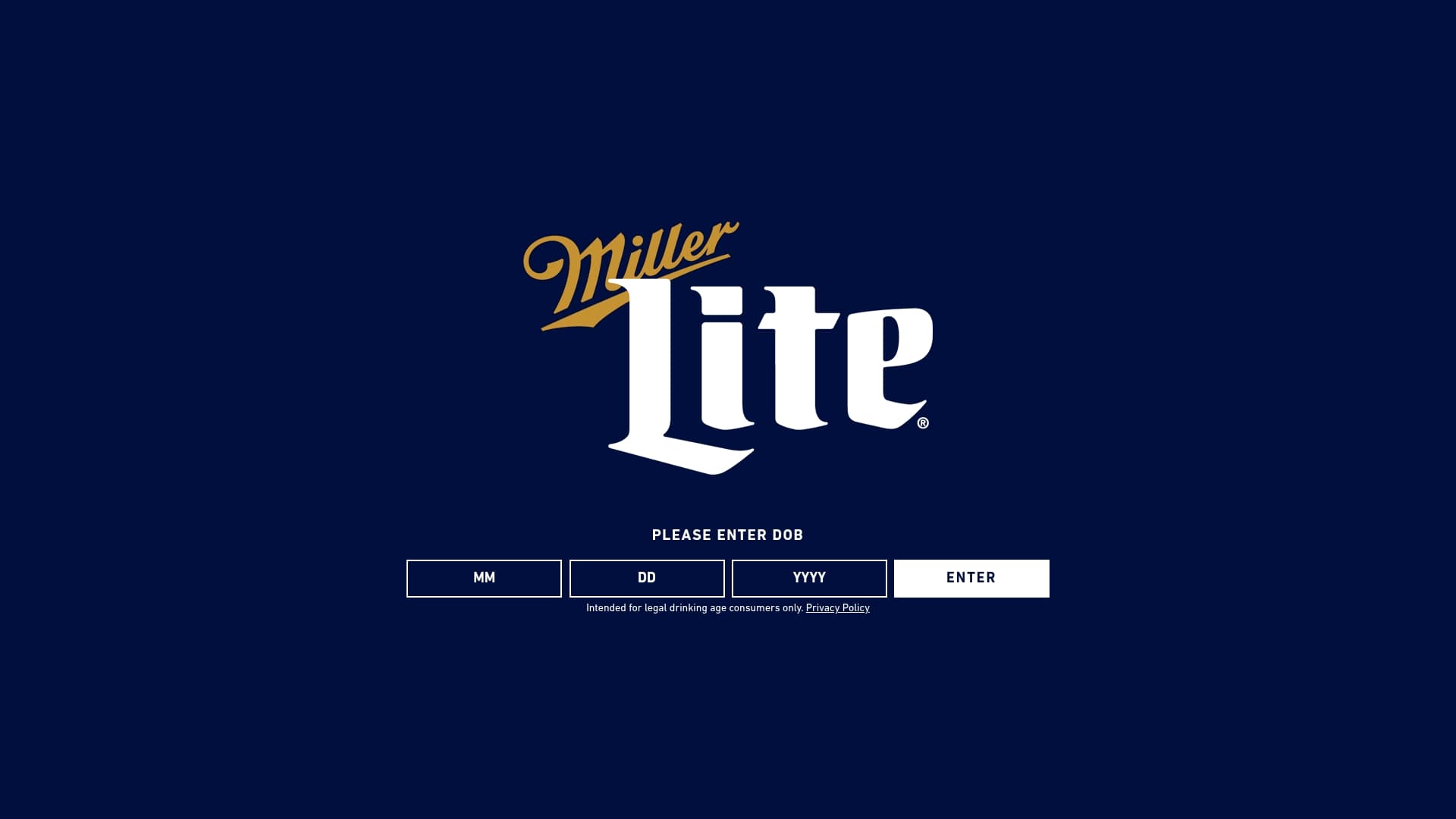 Miller Lite sponsor landing page advertised on The Dan Le Batard Show with Stugotz