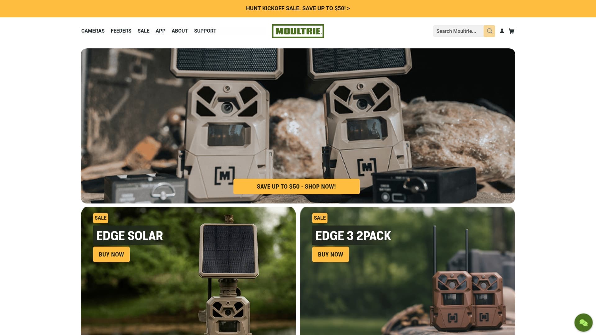 Moultrie sponsor landing page advertised on The MeatEater Podcast