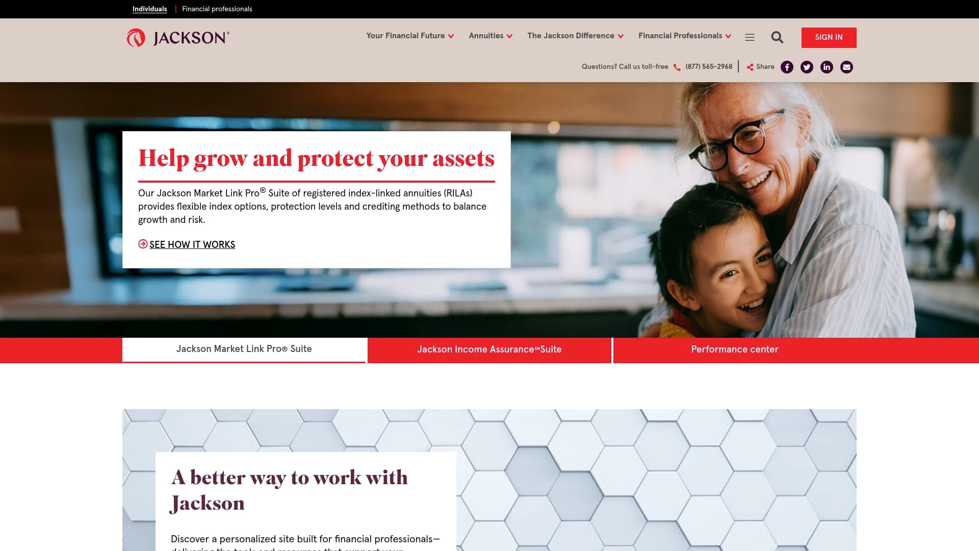 Jackson Financial sponsor landing page advertised on The Intelligence from The Economist