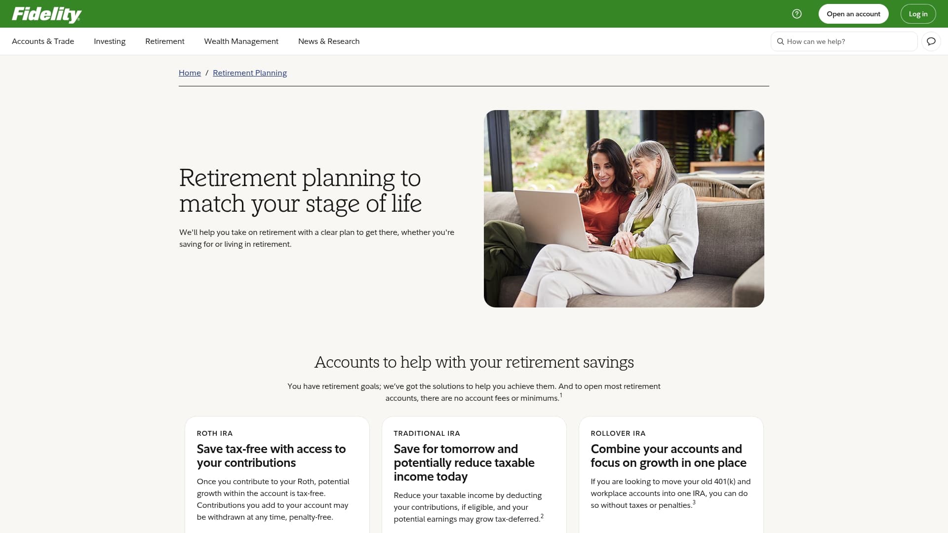 Fidelity sponsor landing page advertised on The Bobby Bones Show