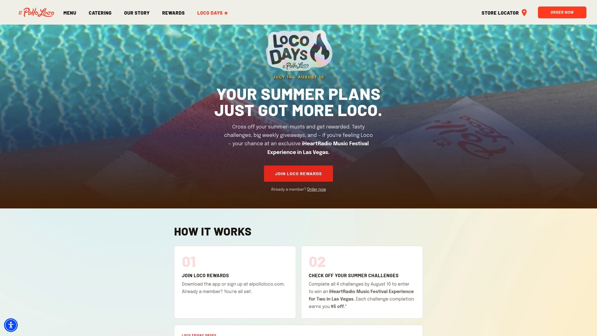 El Pollo Loco sponsor landing page advertised on The Breakfast Club