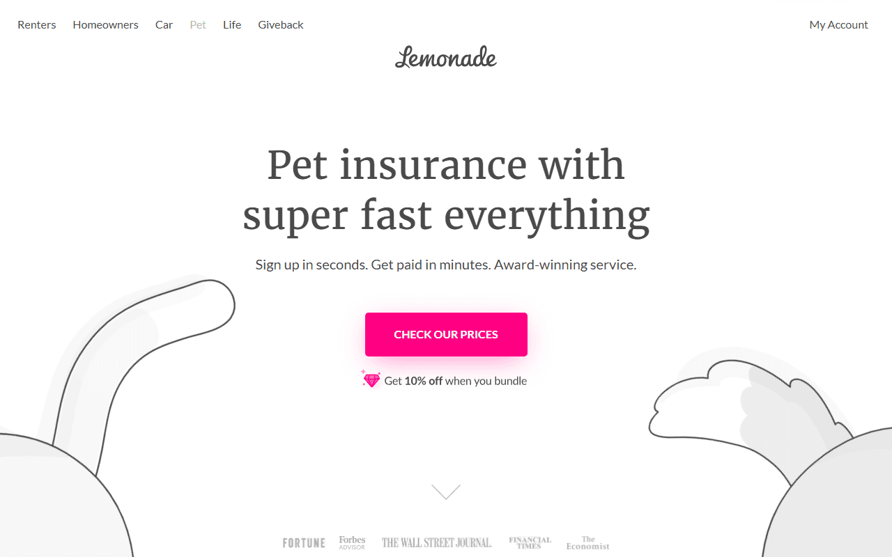 Lemonade sponsor landing page advertised on Creepy