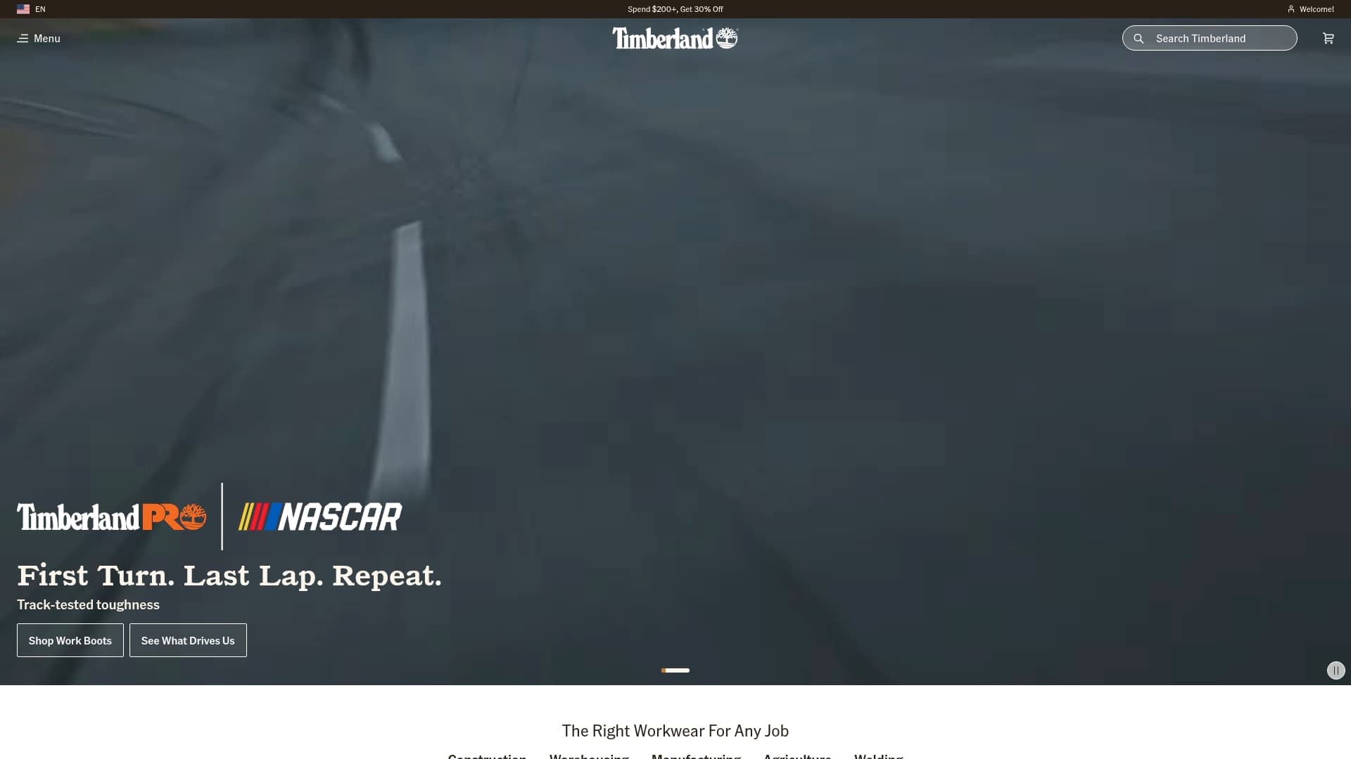 Timberland Pro sponsor landing page advertised on Kinda Funny Gamescast: Video Game Podcast