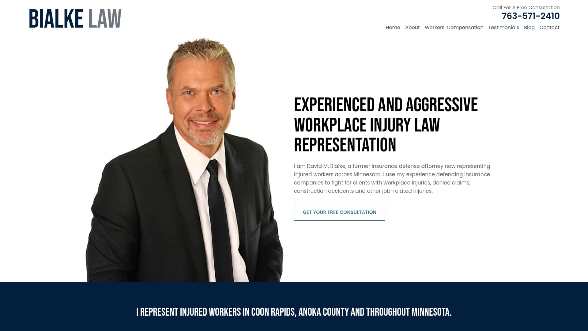 Bialke Law sponsor landing page advertised on 93X Half-Assed Morning Show