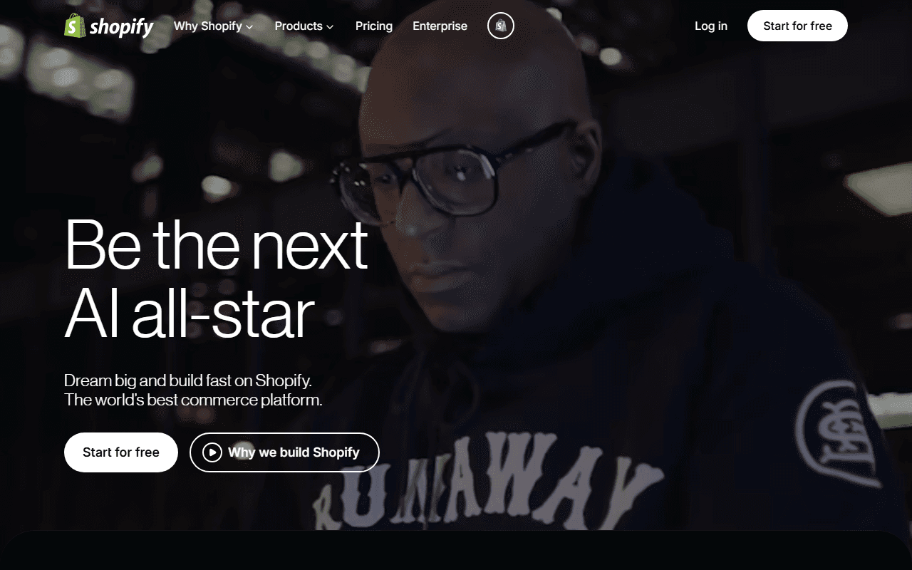 Shopify sponsor landing page advertised on 93X Half-Assed Morning Show