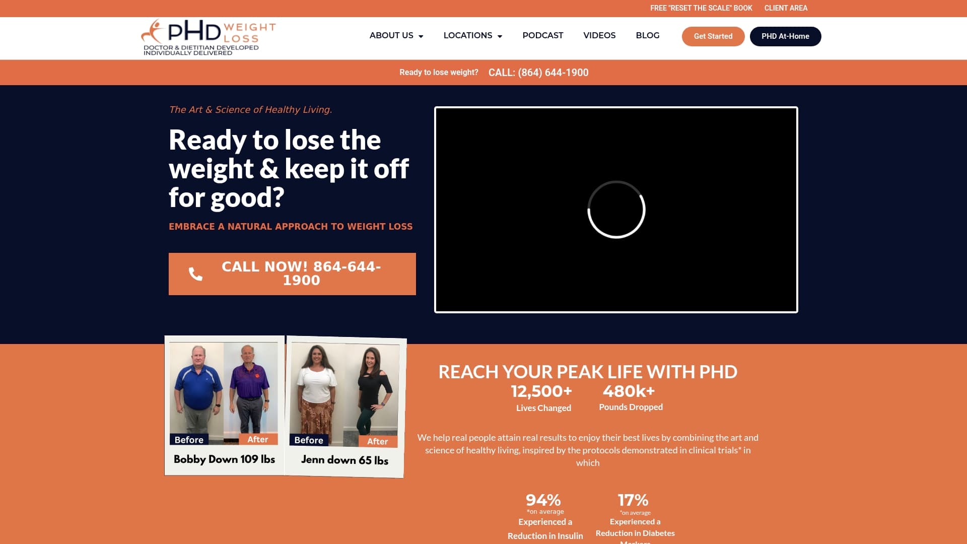 PhD Weight Loss sponsor landing page advertised on Unashamed with the Robertson Family