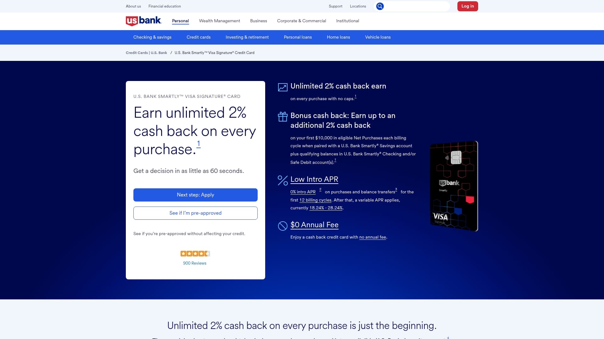 U.S. Bank sponsor landing page advertised on The School of Greatness
