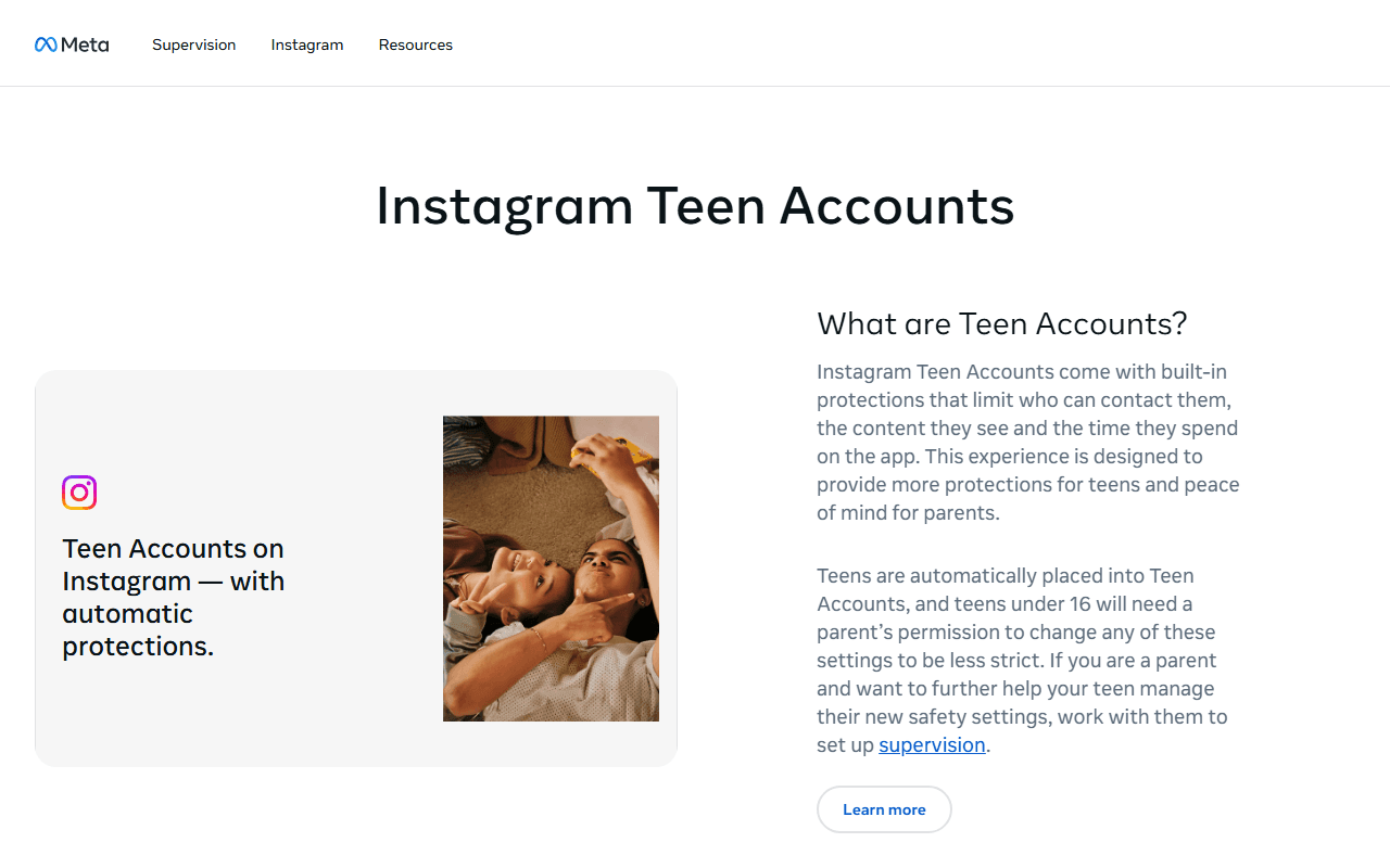 Instagram sponsor landing page advertised on Popcast