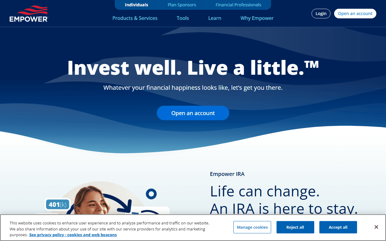 Empower sponsor landing page advertised on All In with Chris Hayes