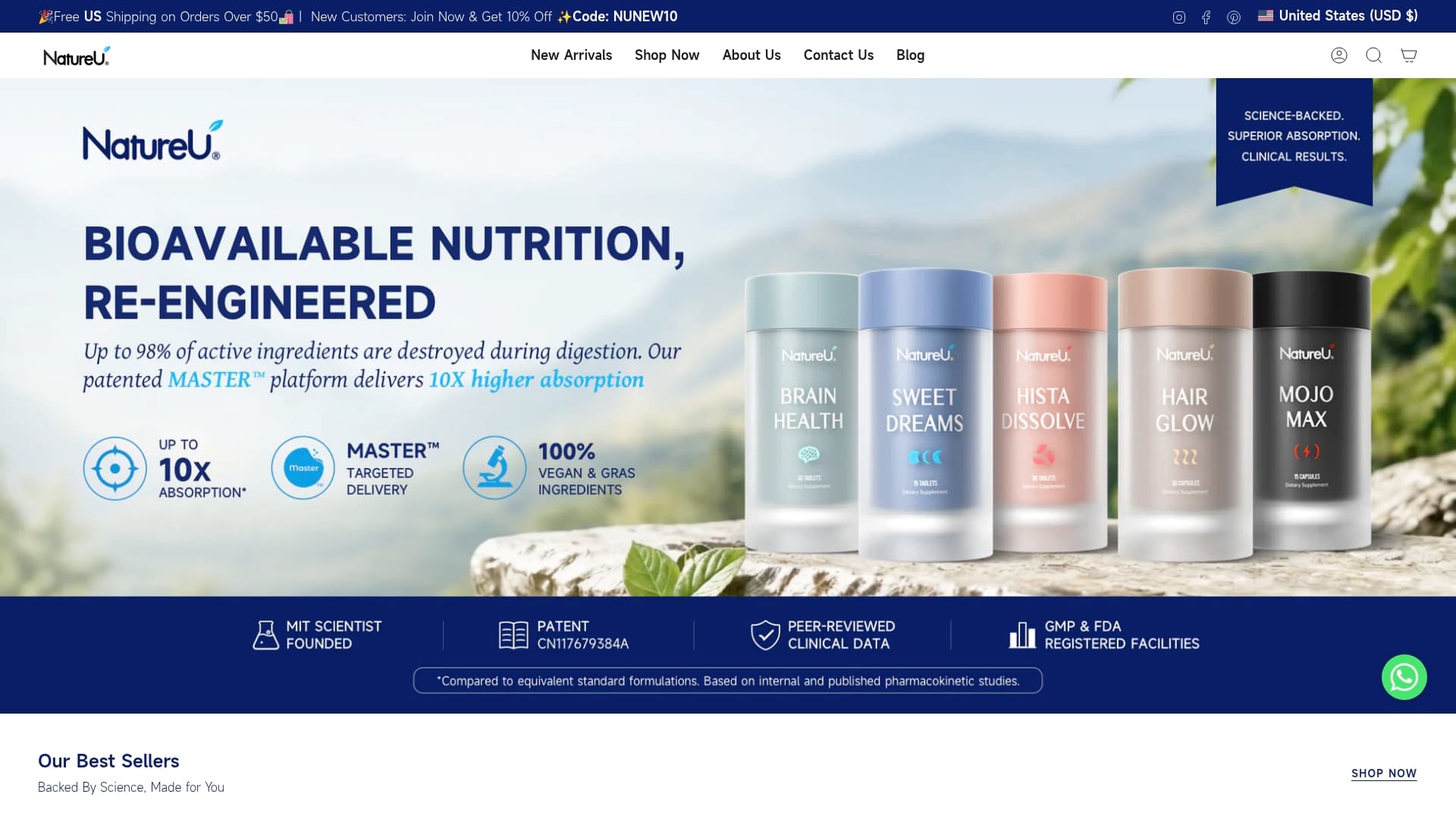 Nature U sponsor landing page advertised on Football Ramble