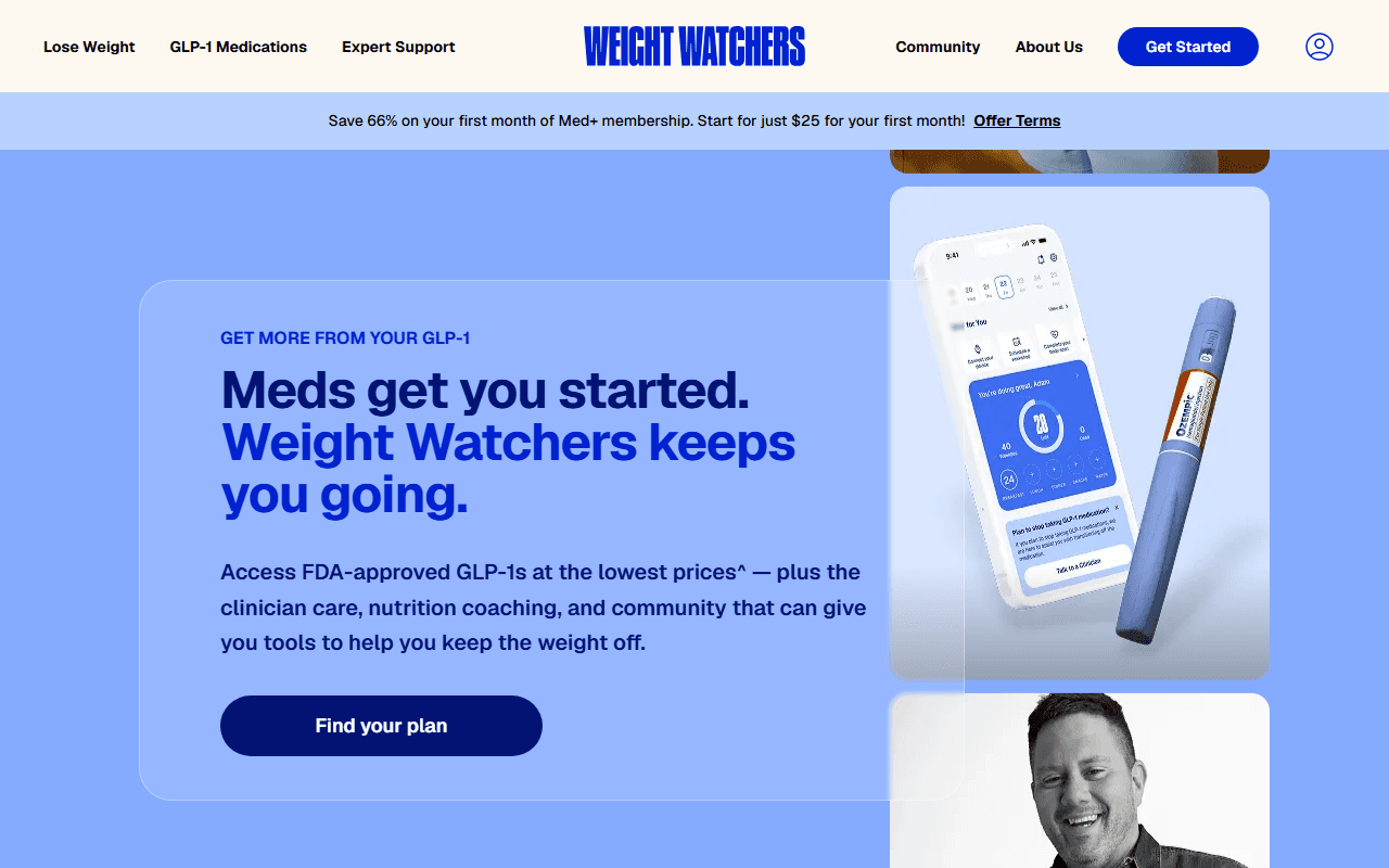 Weight Watchers sponsor landing page advertised on The Toast