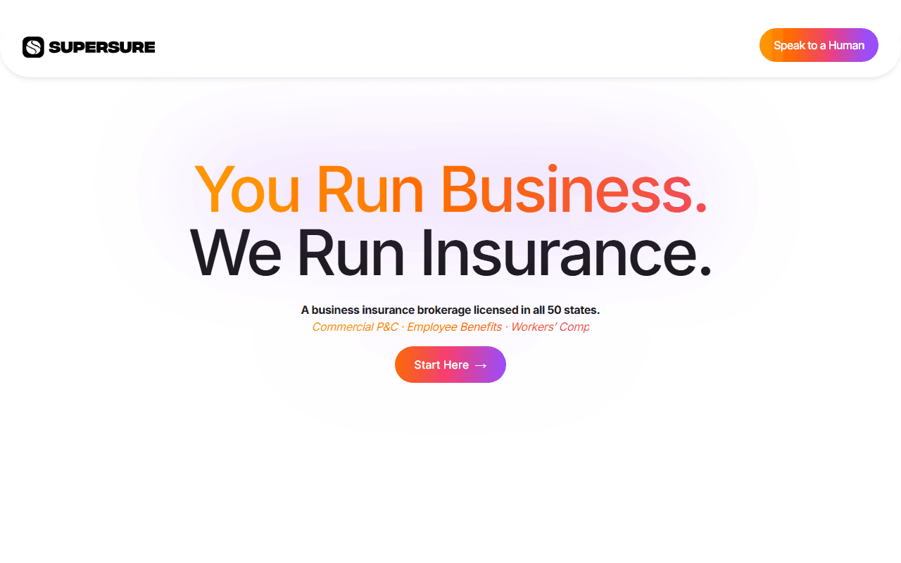 Supersure sponsor landing page advertised on The Ben Shapiro Show
