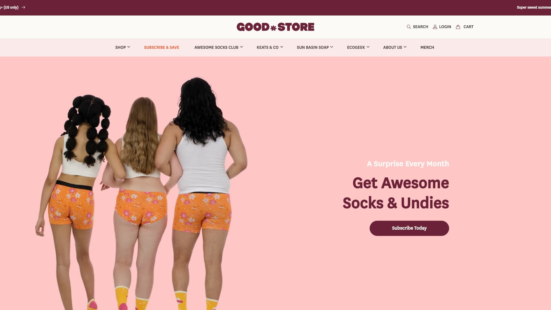 Good Store sponsor landing page advertised on The Tim Dillon Show