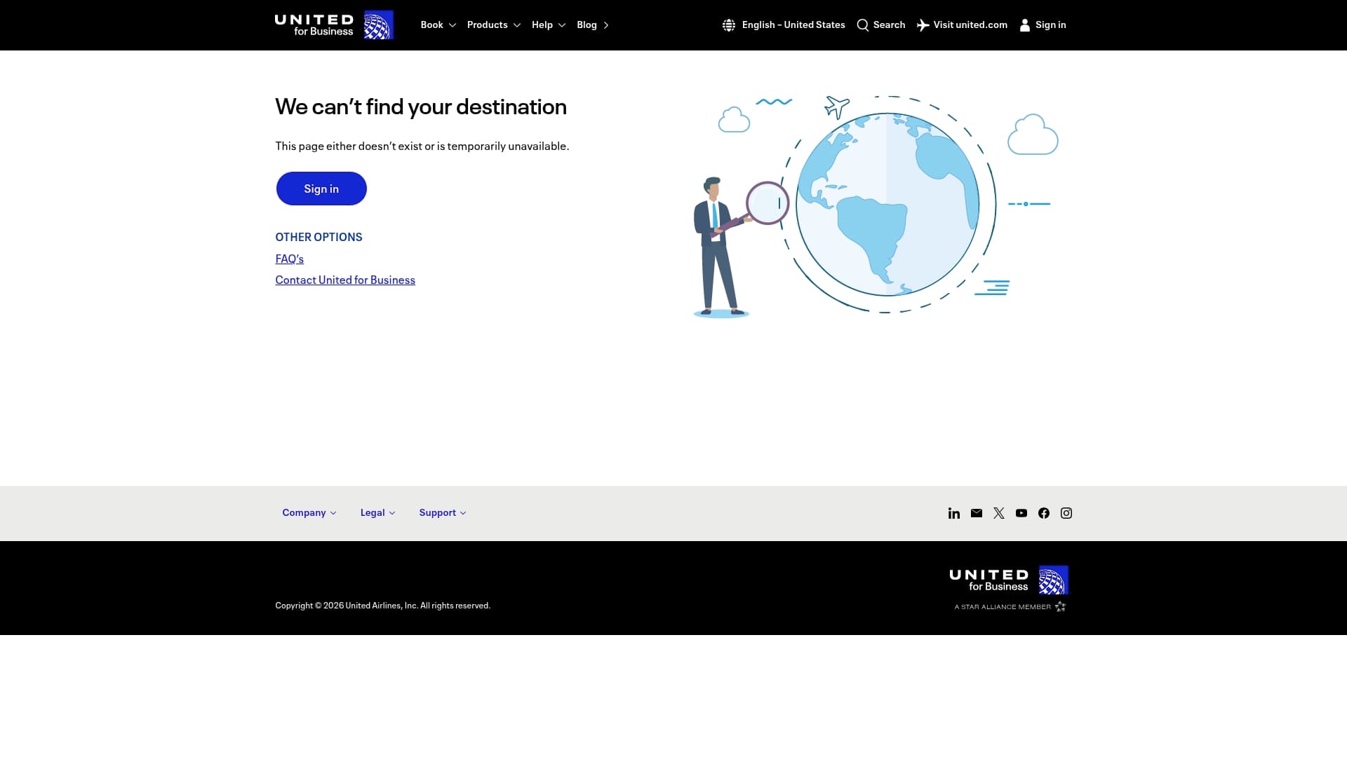 United for business sponsor landing page advertised on The Journal.