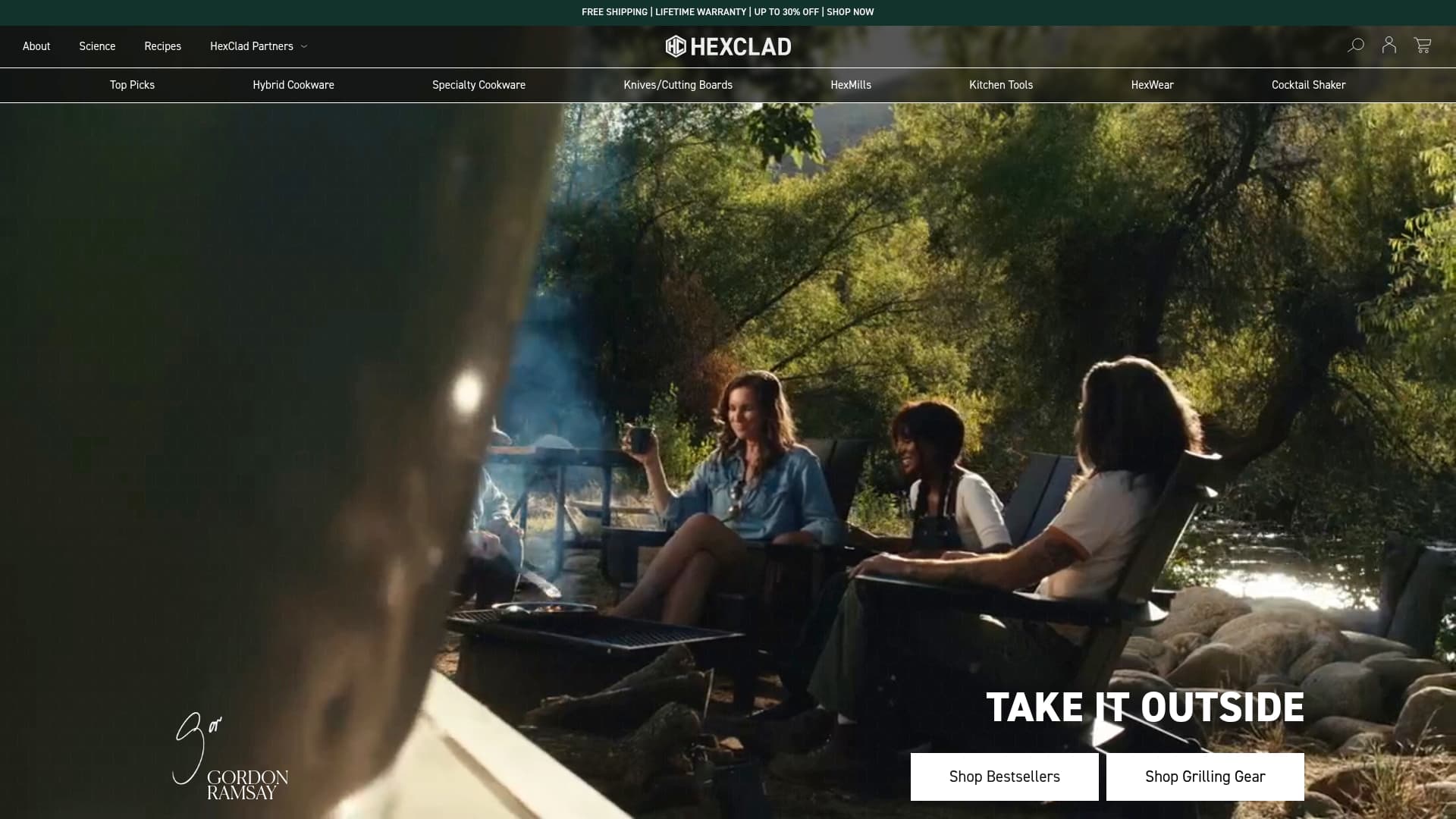 HexClad sponsor landing page advertised on TRIGGERnometry