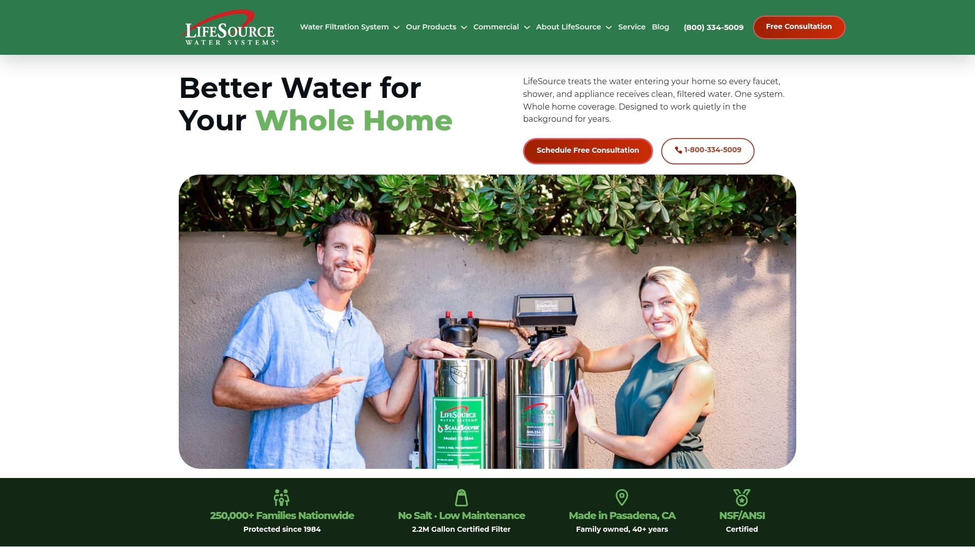 LifeSource Water sponsor landing page advertised on Bulwark Takes