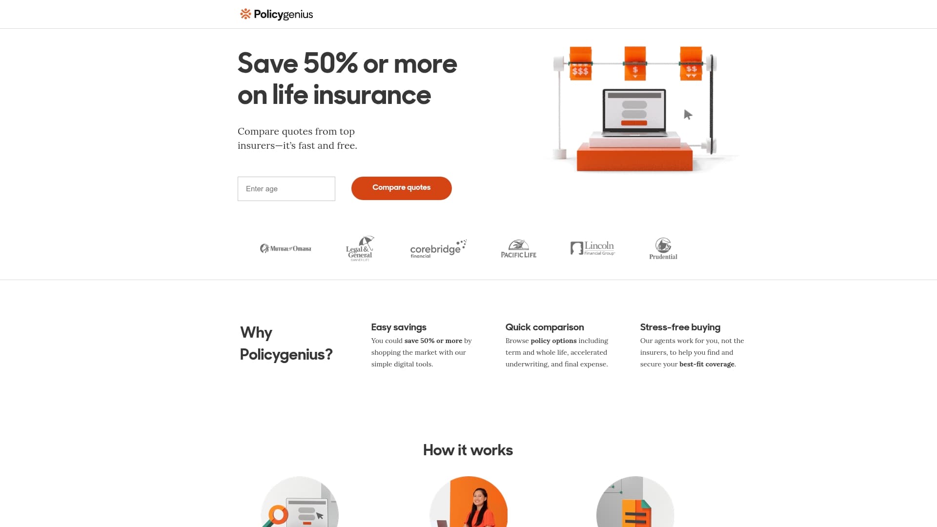 Policygenius sponsor landing page advertised on TRIGGERnometry