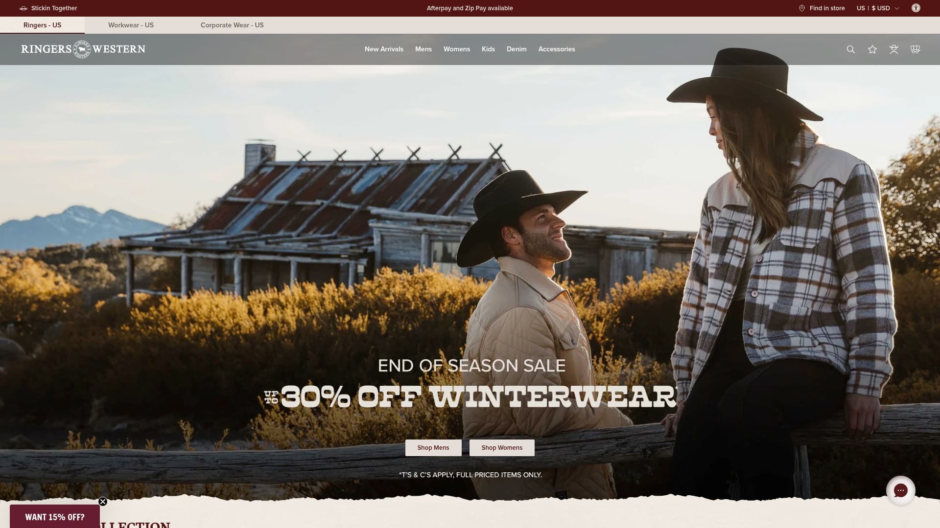 Ringers Western sponsor landing page advertised on The Karl Stefanovic Show