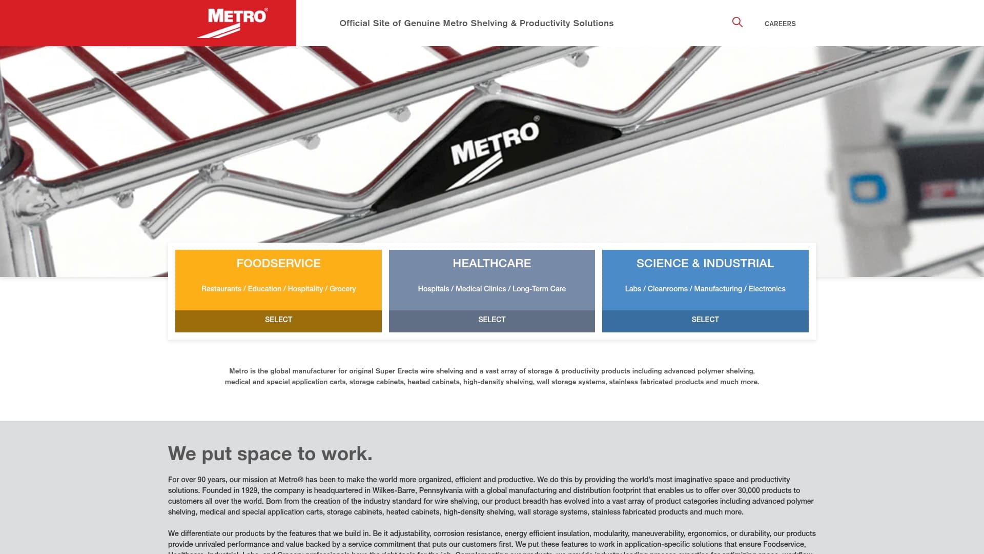 Metro Food Service Solutions sponsor landing page advertised on Walk-In Talk Podcast