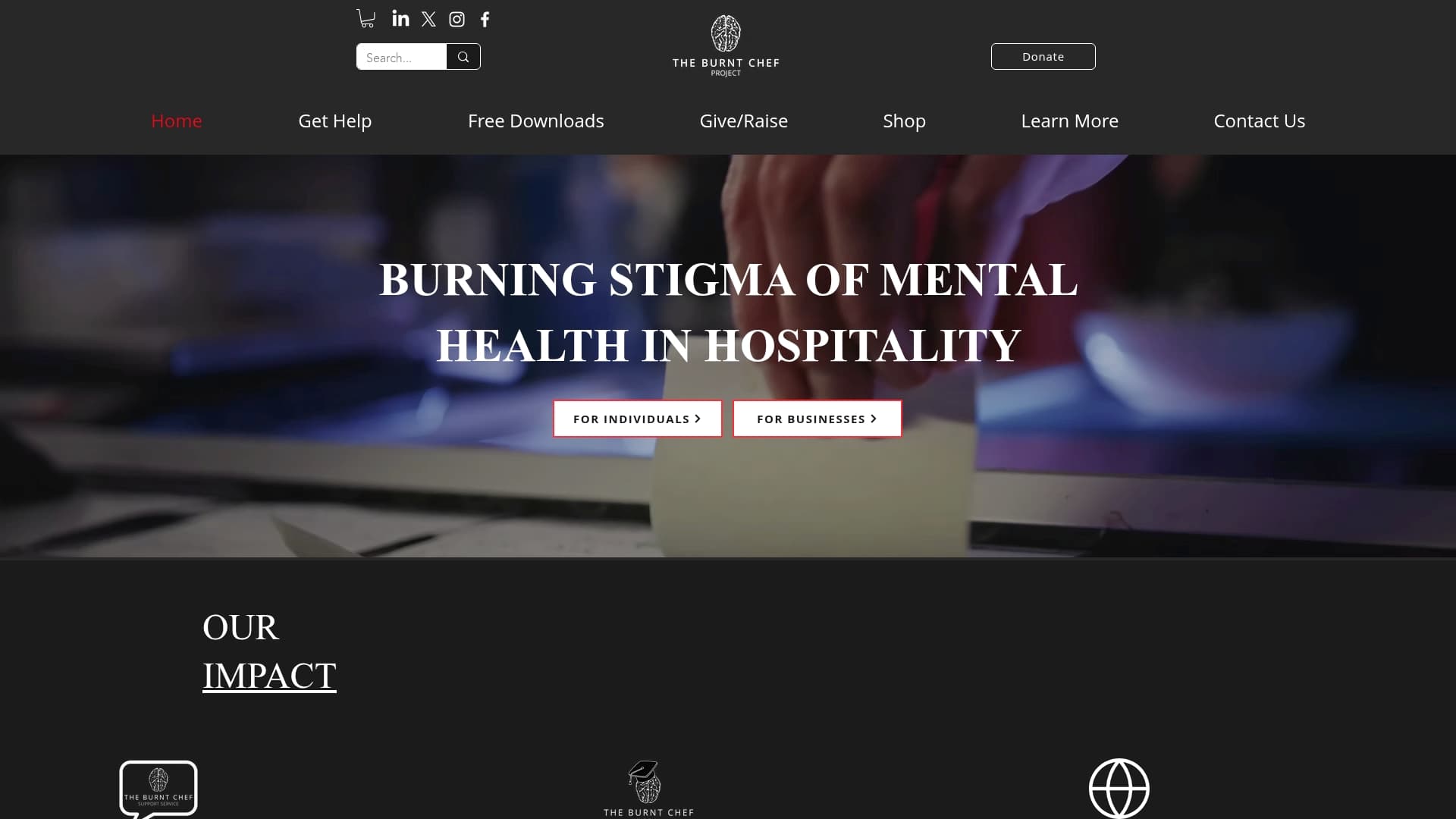 The Burn Chef Project North America sponsor landing page advertised on Walk-In Talk Podcast