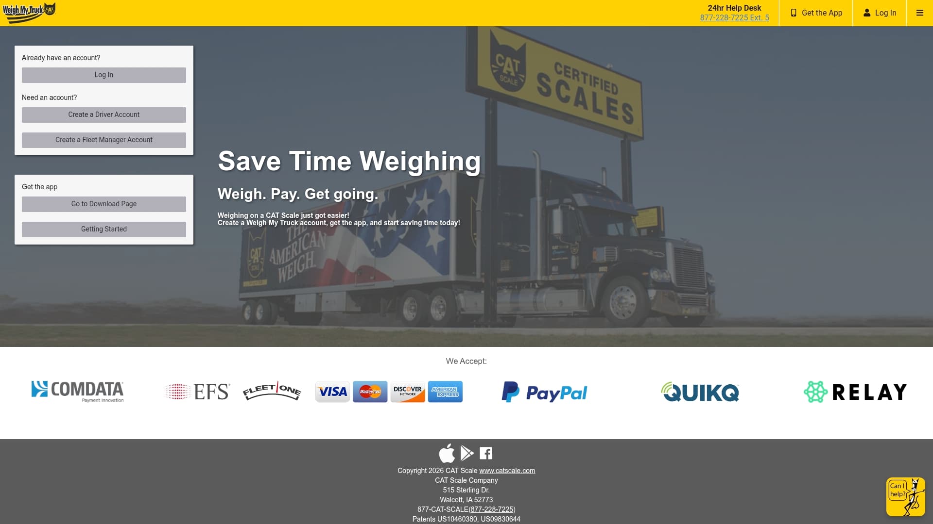 Catscale sponsor landing page advertised on Red Eye Radio