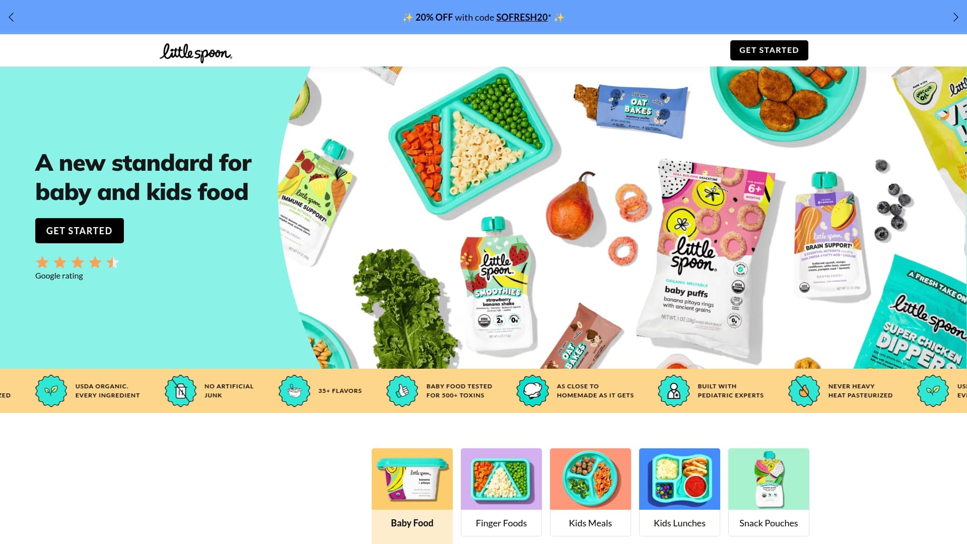 Little Spoon sponsor landing page advertised on Two Girls One Ghost