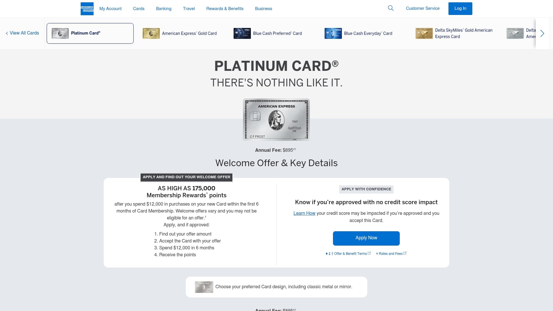 American Express sponsor landing page advertised on History Daily