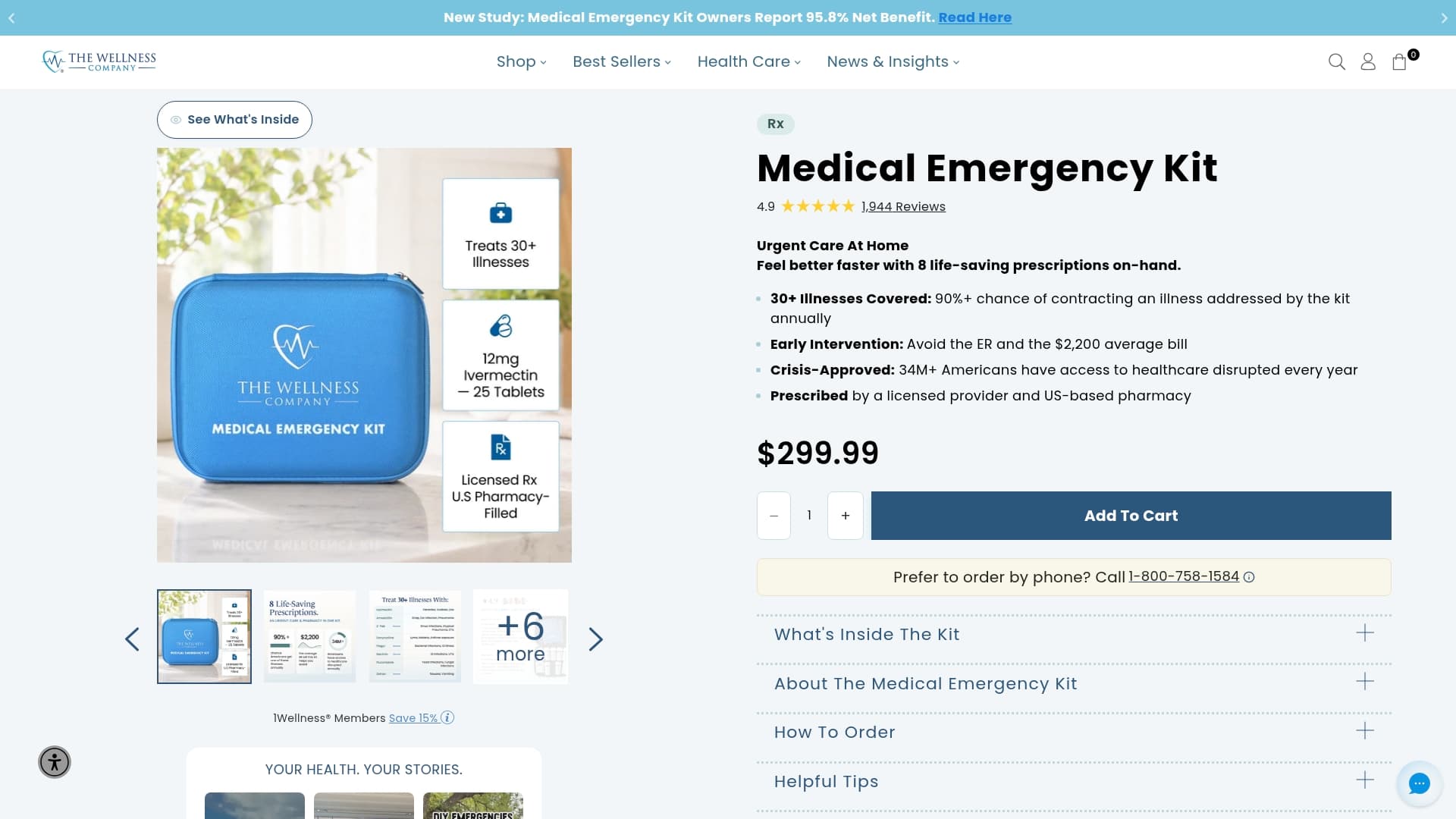 The Wellness Company sponsor landing page advertised on The Megyn Kelly Show