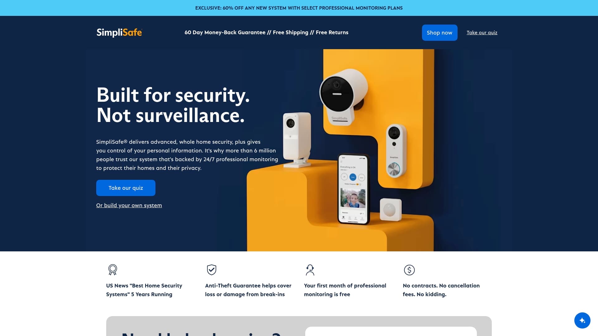 SimpliSafe sponsor landing page advertised on My Favorite Murder with Karen Kilgariff and Georgia Hardstark