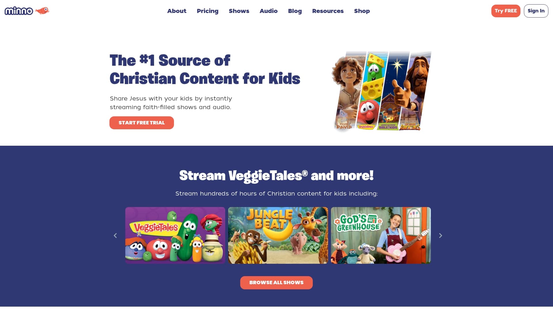 Minnow sponsor landing page advertised on Raising Boys & Girls