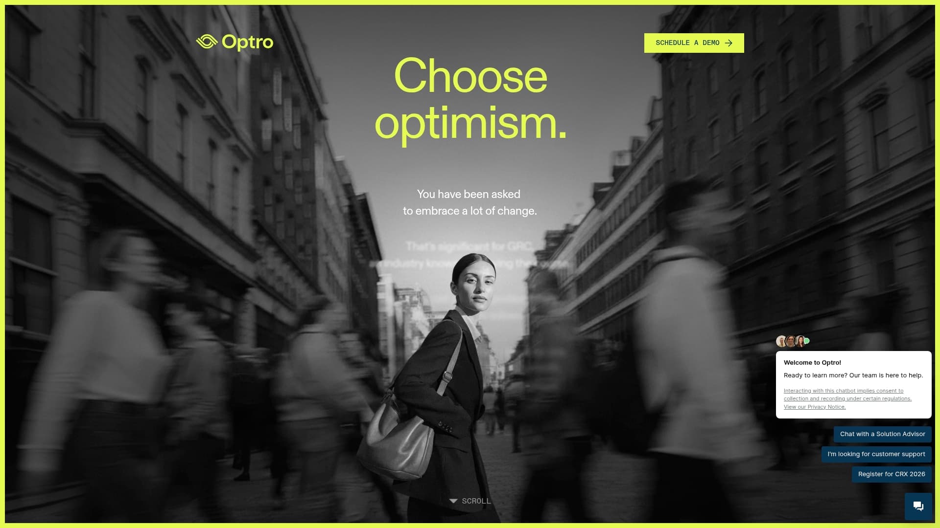 Optro sponsor landing page advertised on The Archers