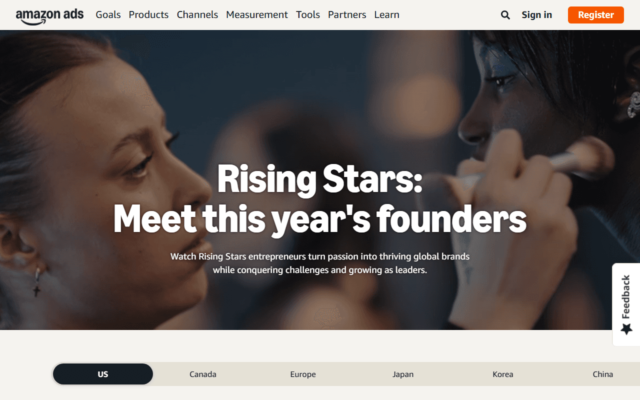 Amazon Ads sponsor landing page advertised on Good Life Project
