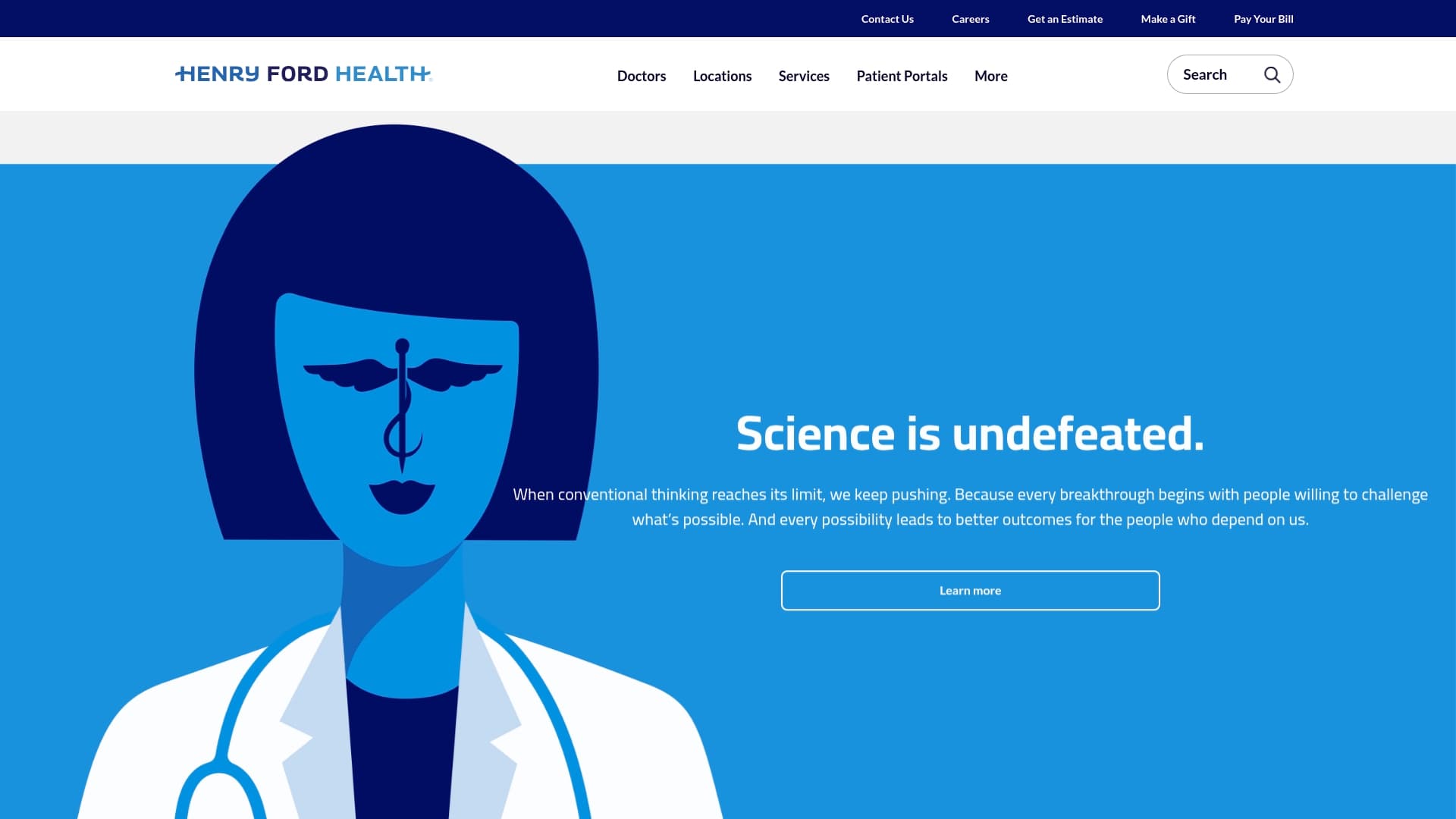 Henry Ford Health sponsor landing page advertised on Short Wave