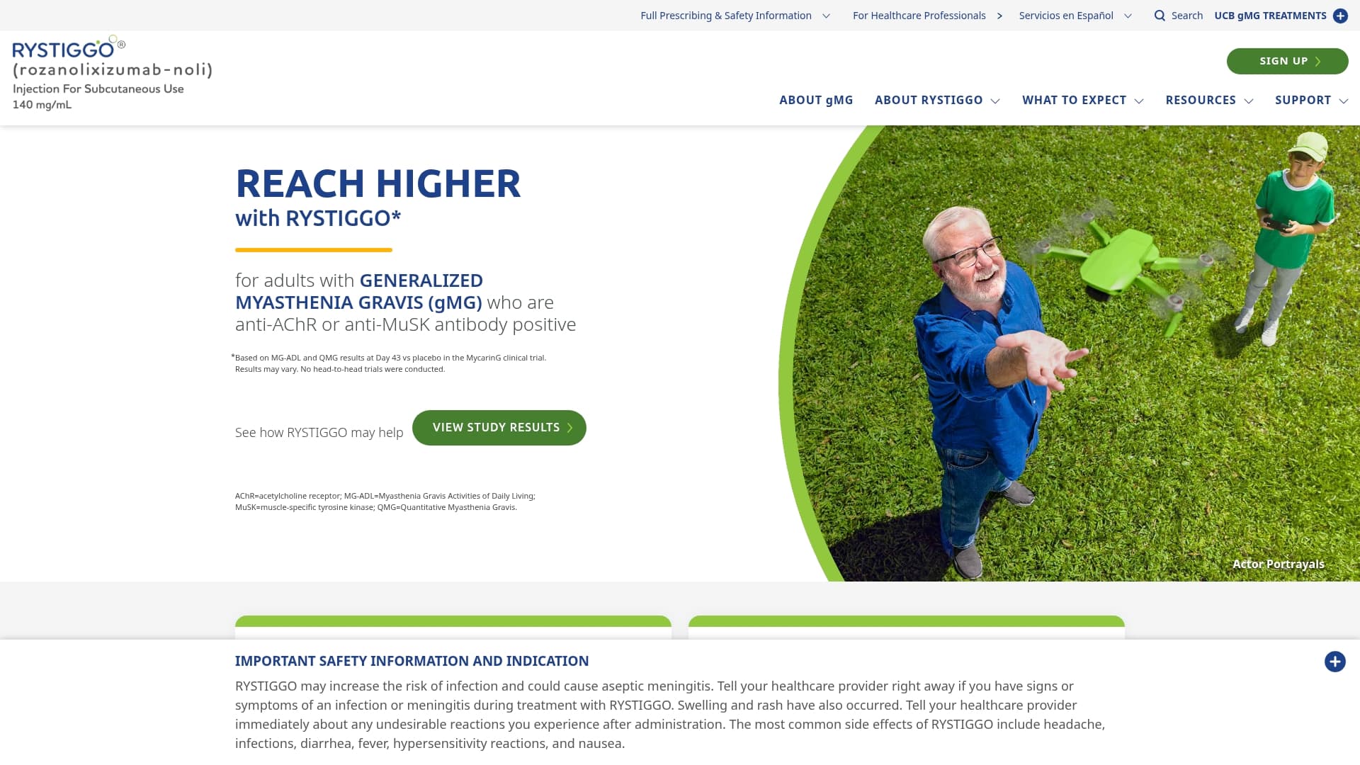 Ristigo (Rosanalyxizumab noli) sponsor landing page advertised on Bigfoot Society